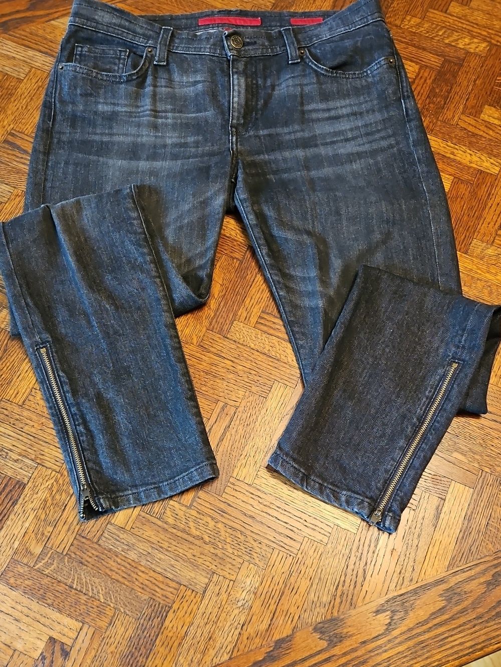 Banana Republic Women's Skinny Jeans - Black Wash with Ankle Zips